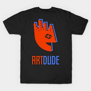 YourArtDude Logo In Red And Lt. Blue T-Shirt